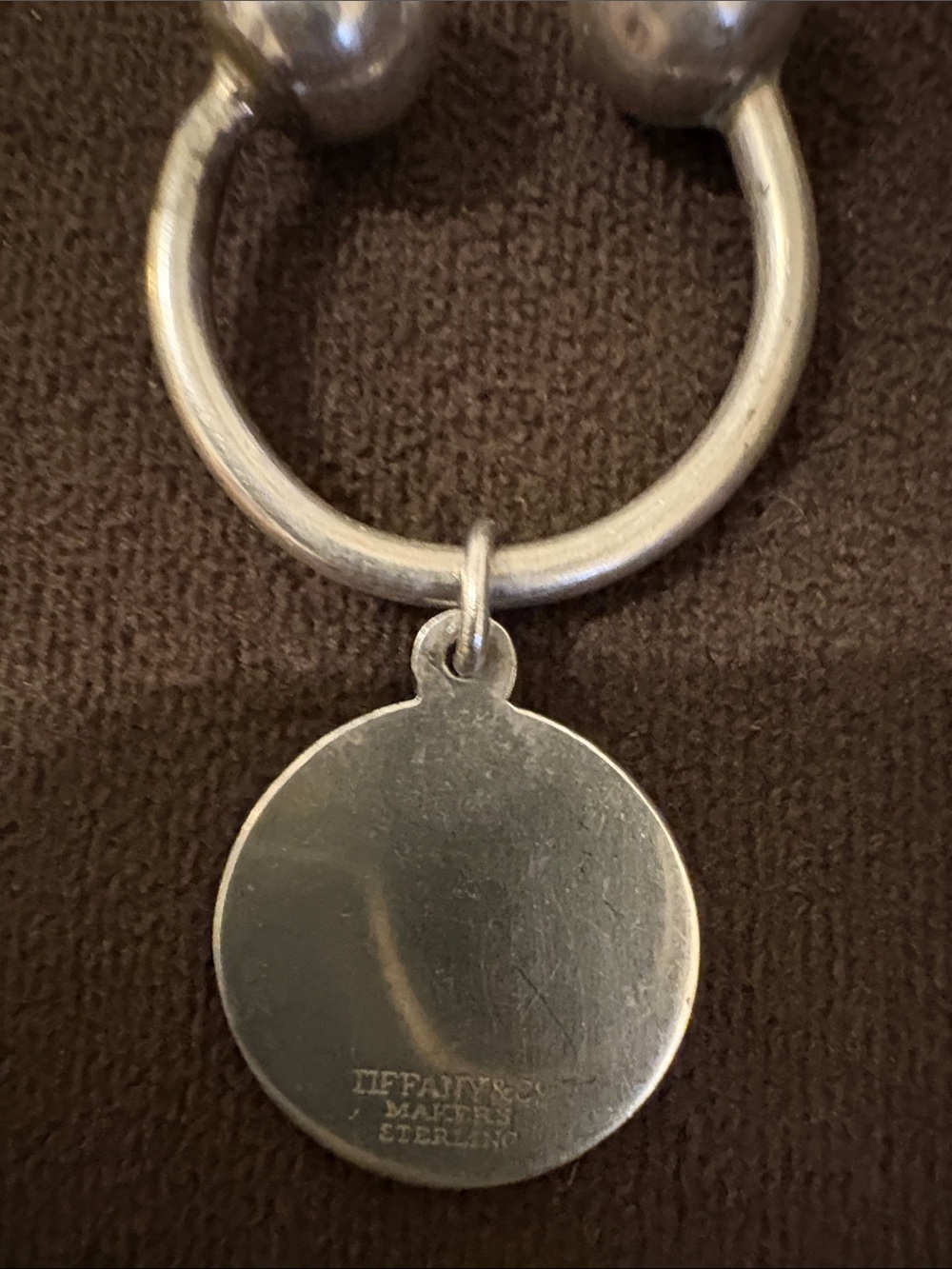 Tiffany & Co. Silver Round Disc Hoop Ring - Picture 2 of 5